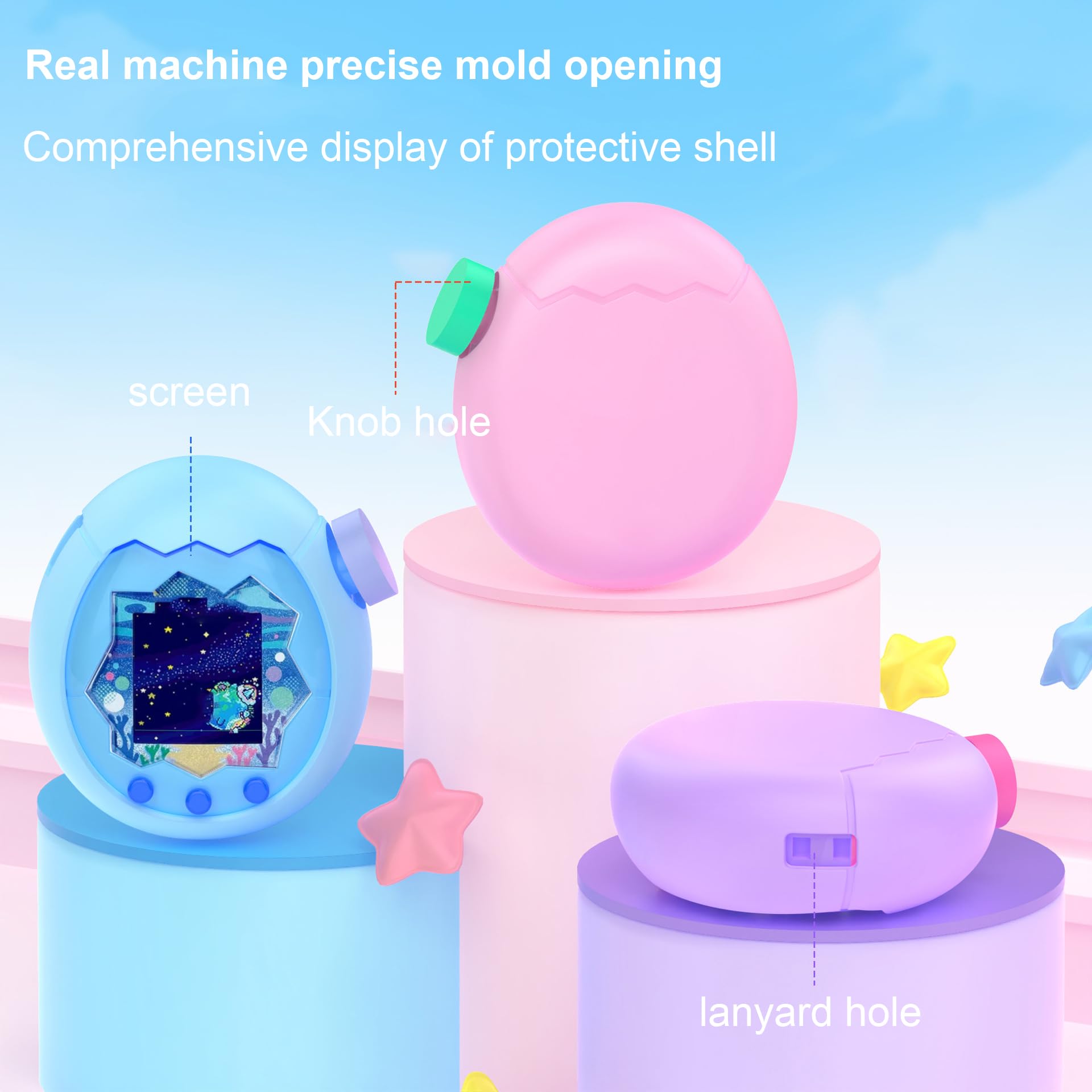 Etui ochronne z płynnego silikonu na konsolę do gier Tamagotchi Paradise z nasadką na guziki, urocze, odporne na wstrząsy etui do wirtualnej maszyny dla zwierząt domowych, akcesoria chroniące przed