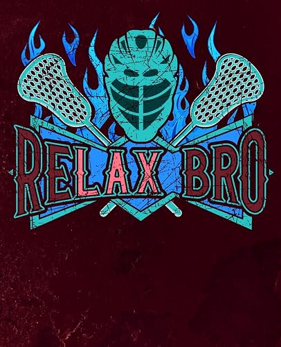 ReLAX Bro: Lacrosse Notebook 7.5”x9.5” 150 wide ruled pages (Lacrosse Notebooks &amp; Journals)