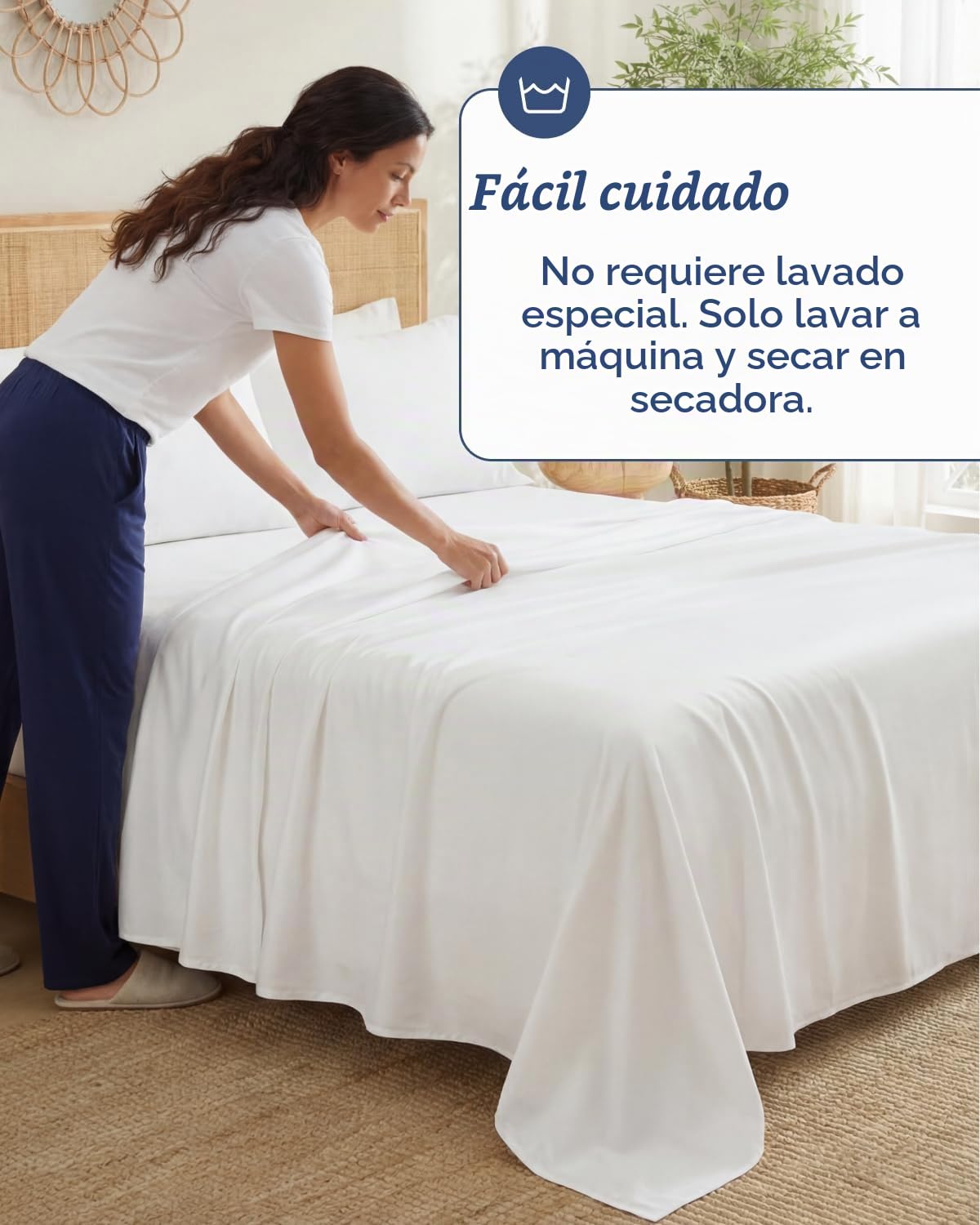 100% Rayón derivado del bambú - Sábanas de bambú tamaño Queen - Sábanas refrescantes para cama Queen - Ropa de cama ultra suave, transpirable y de lujo hotelero - 1 sábana lisa y 1 sábana ajustada y 2