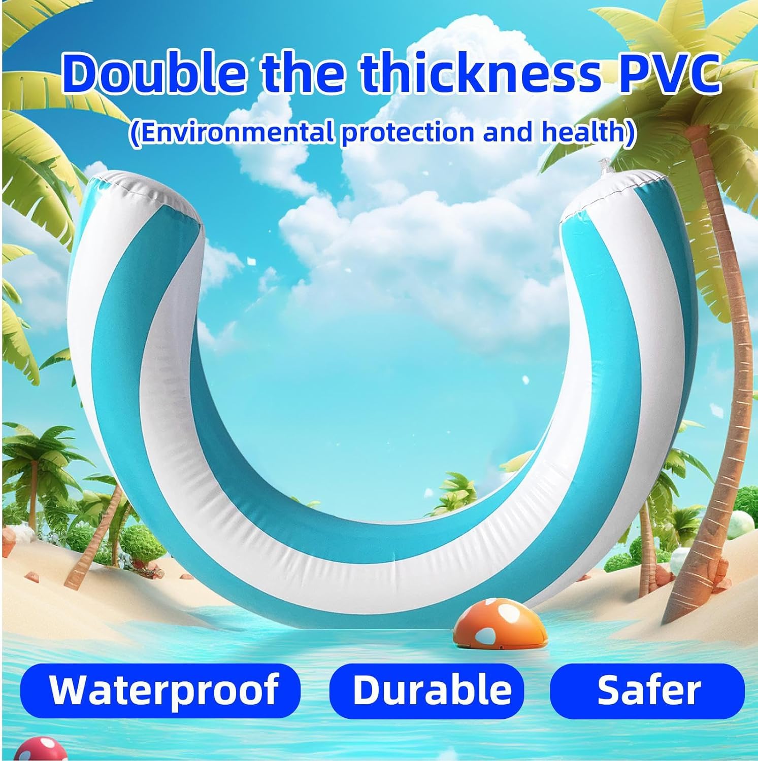 Curved Pool Noodles - Pool Flotation | Curved Inflatable Swimming Noodles | Pools Noodles For Adults | Elastic PVC Water Fun Toy For Outdoor Pools, Home And Garden, Parties, P