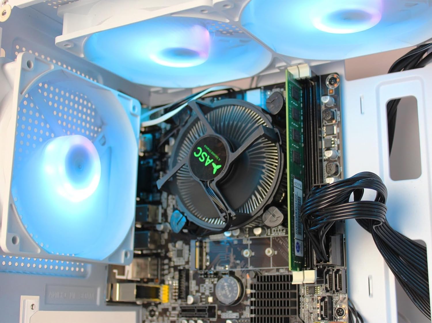 Gaming PC Tower: Intel Core i5-10400F, 16GB RAM, RTX 3050 6GB, 1TB SSD, 500W 80+ PSU, White 6 Fan RGB Case, WiFi, Windows 11 – High Performance Gaming Setup