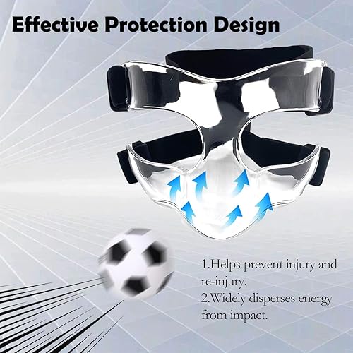 Miniatura 2 de Protector de nariz para nariz rota, máscara de baloncesto ajustable con acolchado de espuma para hombres y mujeres, máscaras de entrenamiento