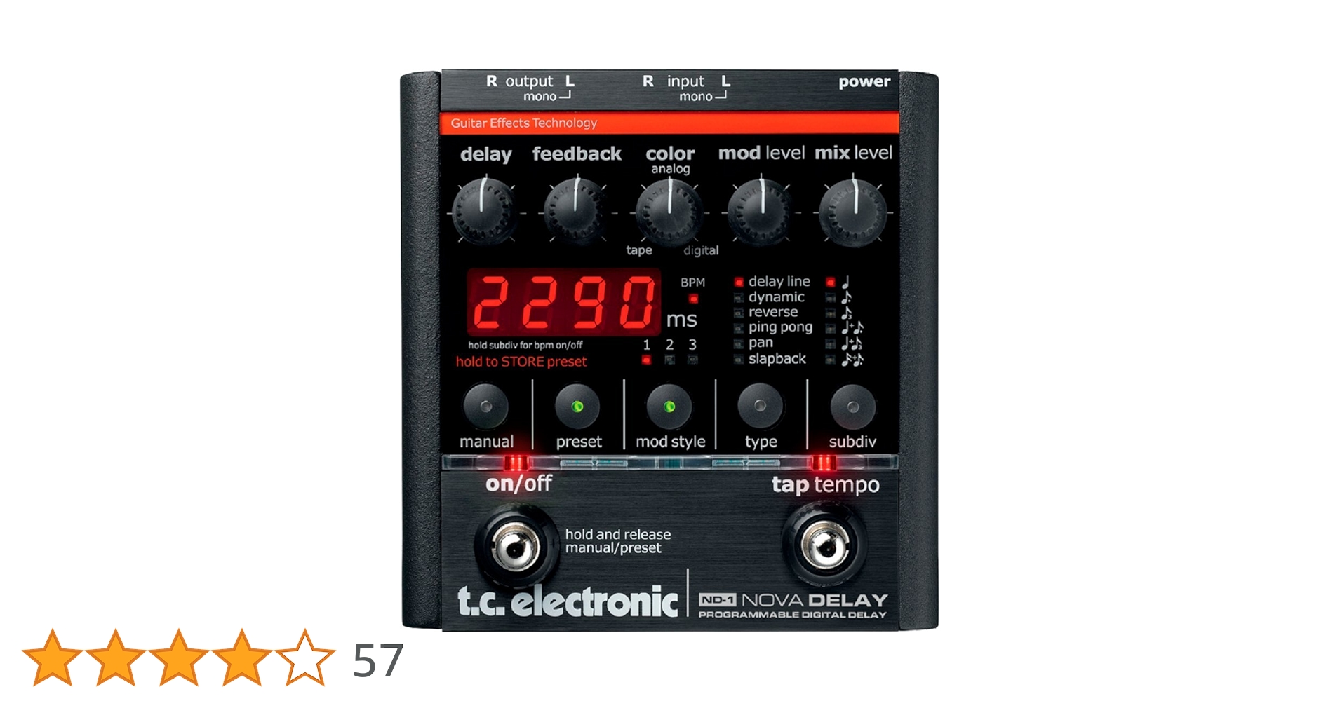 Amazon | tc electronic プログラマブル ディレイ ND-1 NOVA DELAY