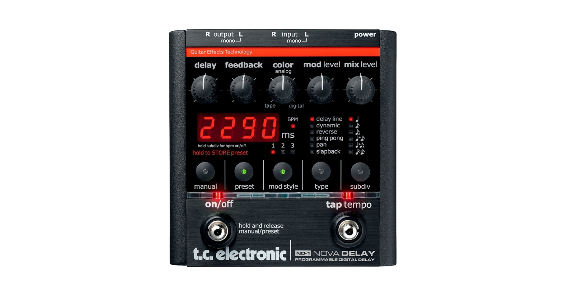ギター TC Electronic NOVA Delay ND-1 Amazon.com: TC Electronic ND-1 Nova Delay Guitar Pedal