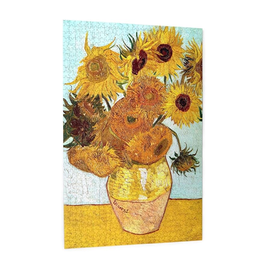 新品未使用【ゴッホ代表的な名画ひまわり】限定パズル1000ピース＆フレームセット 新品未使用【ゴッホ代表的な名画ひまわり】限定パズル1000ピース