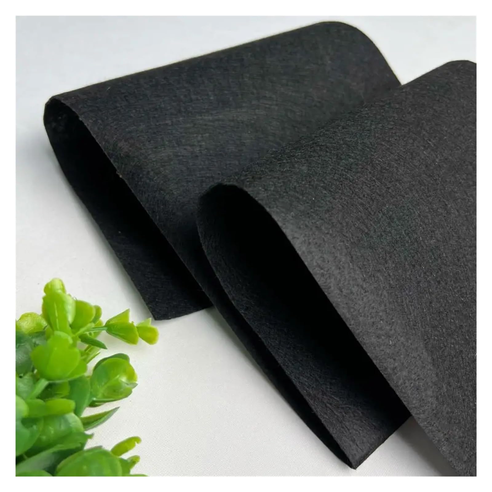 Feutrine Feuille de feutrine rigide 1/2/3 mètre, couleurs assorties, épaisse, idéale for vos projets couture et loisirs créatifs(Black,100 x 85cm 1pc)