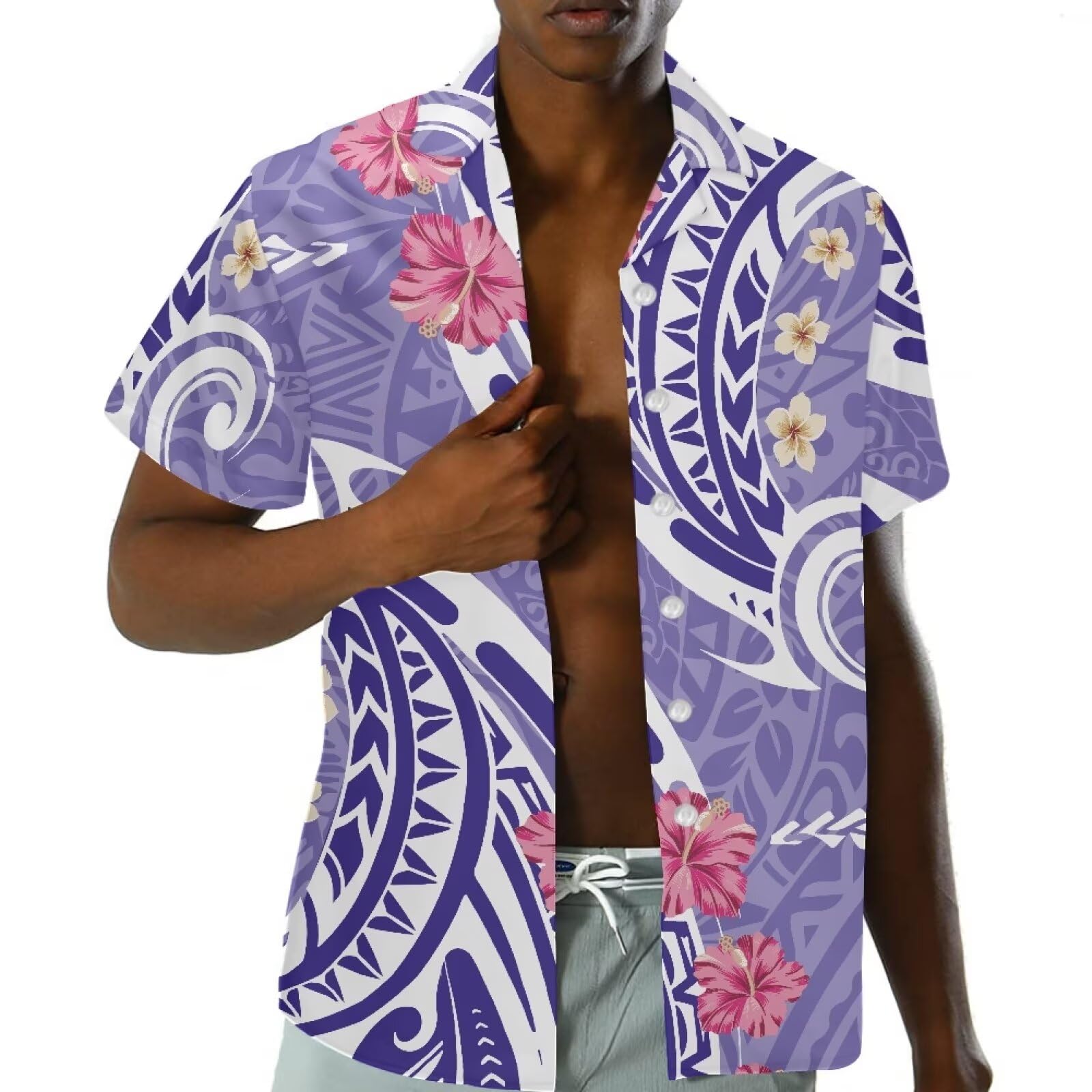 Abiti hawaiani abbinati per coppie, abito polinesiano e camicia da uomo abbinabili abiti per coppie abiti per la famiglia