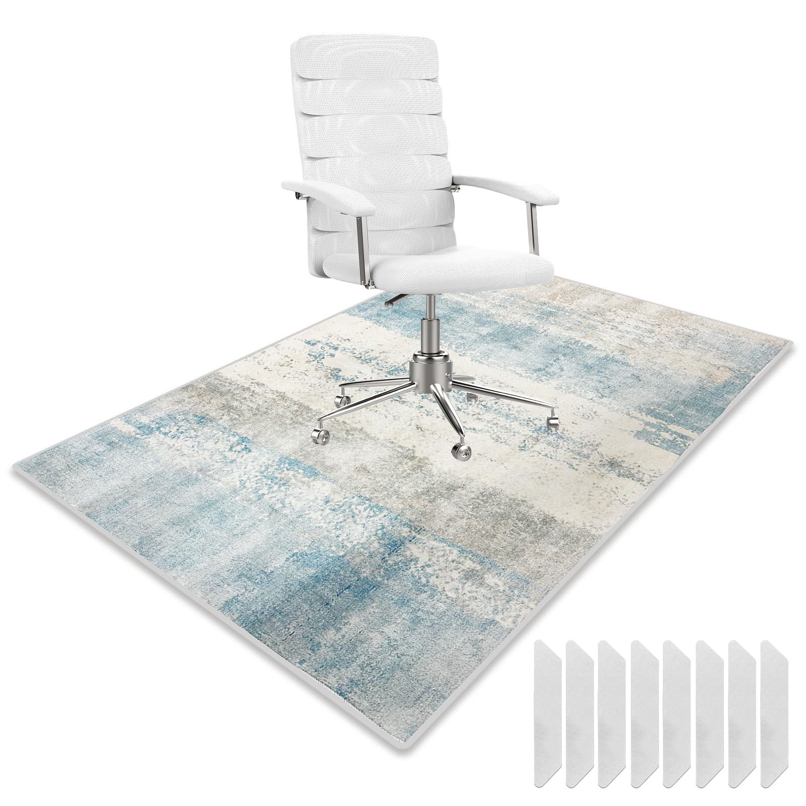 Tapis de protection de sol pour chaise de bureau antidérapant et anti-rayures