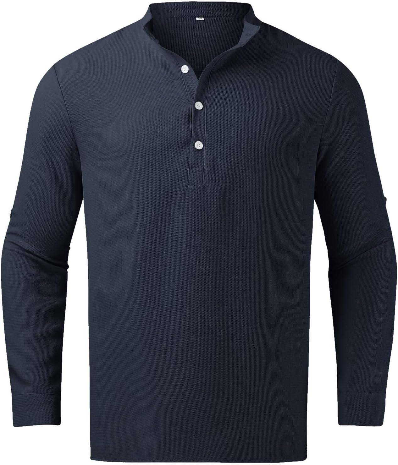 Herren Langarmshirt Henley Mit Knopfleiste - Atmungsaktiv & Regular Fit