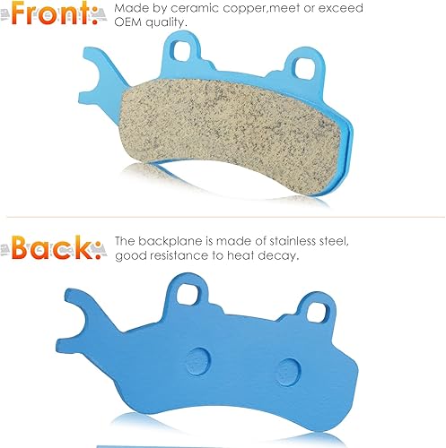 Miniatura 2 de Juego de pastillas de freno de cerámica delanteras y traseras para Can-Am Maverick X3 2017-2023, Maverick Sport 10001000R, Maverick Trail 800R1000R