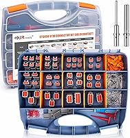 Vista 1 de JRready ST6496 Deutsch DTM Connector Kit with Size 20 Solid Contacts(20-22AWG), 2 3 4 6 8 12 Pin DTM Connectors, 300PCS