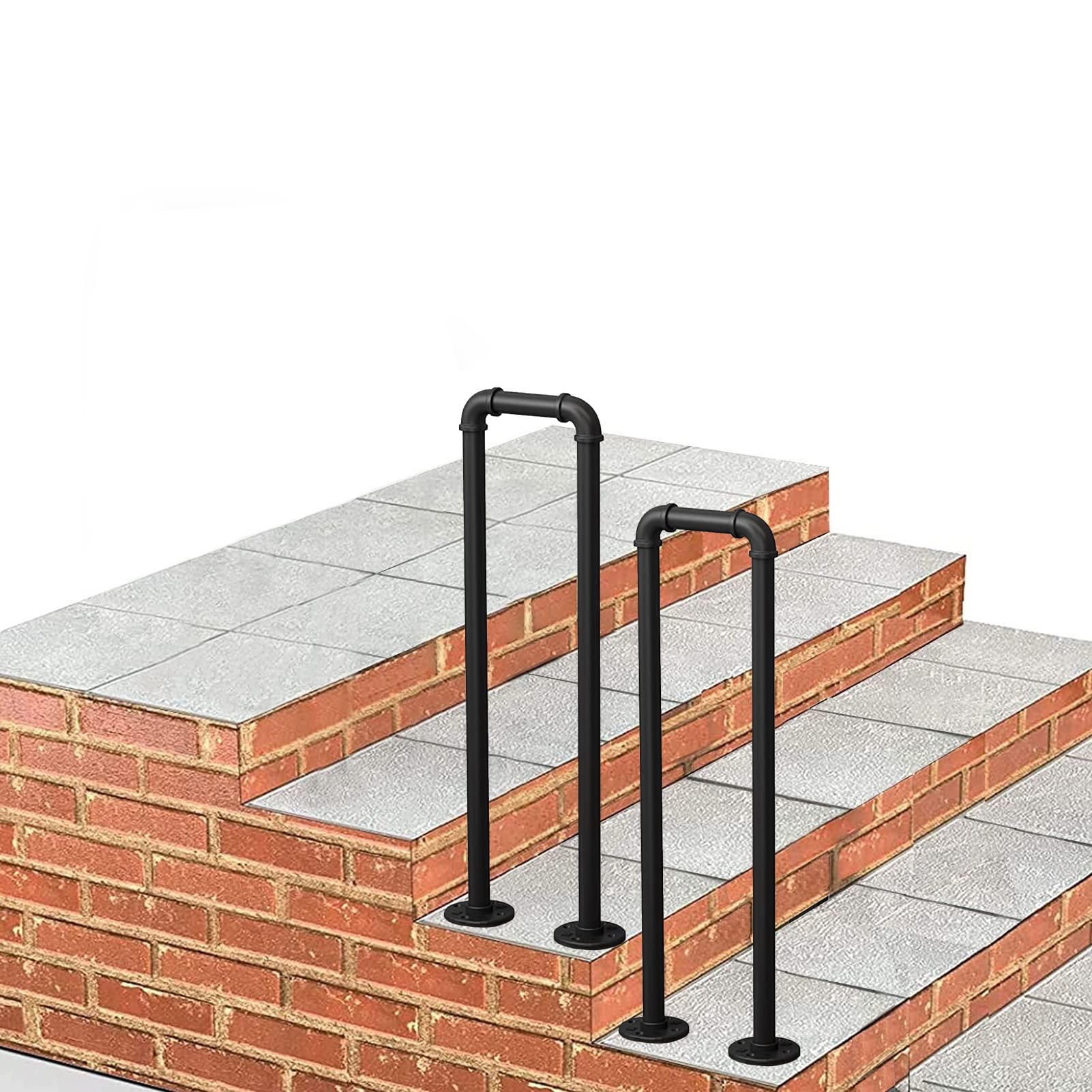 Rampe d'escalier en U design haut de gamme pour main courante de marche noire