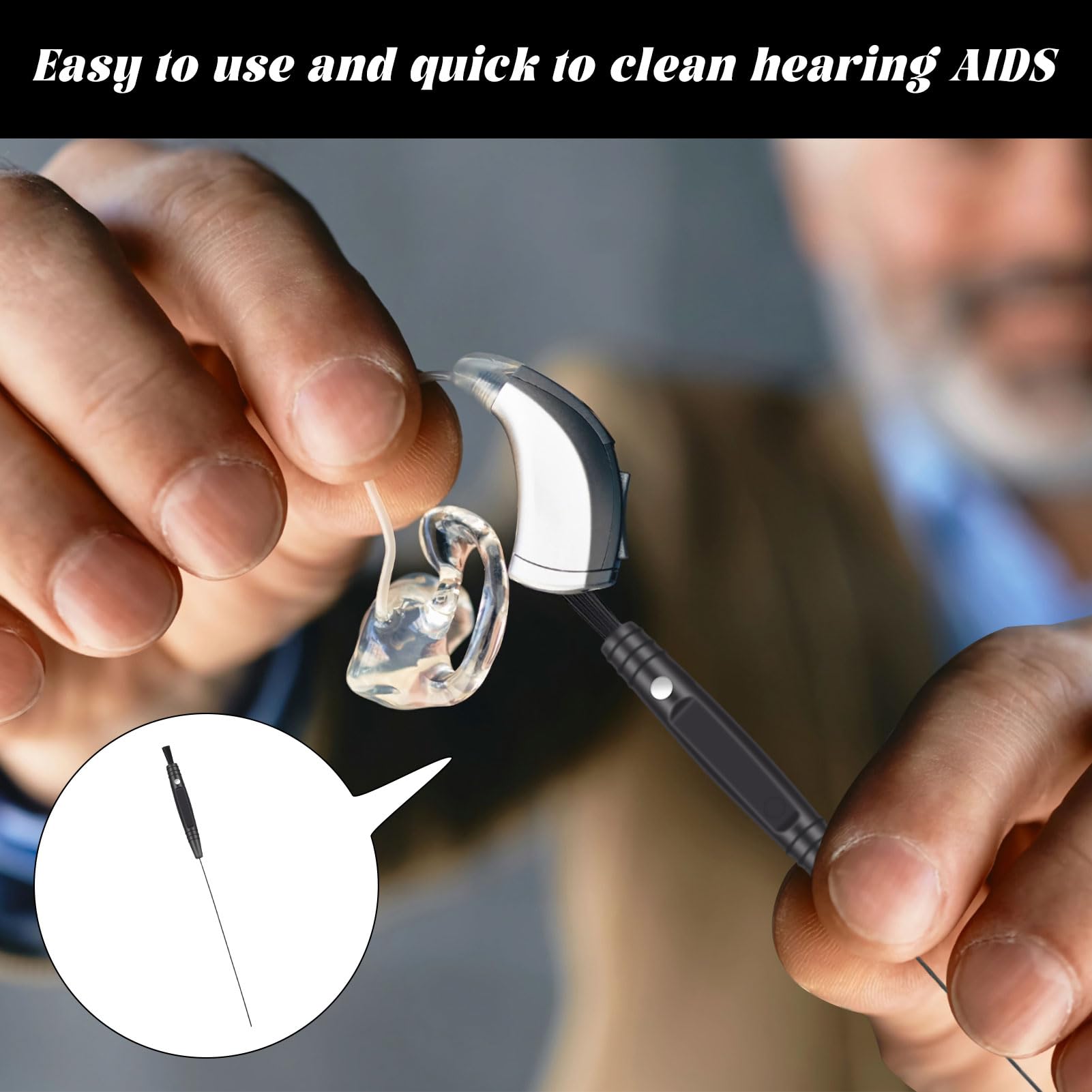 Hearing Aid Cleaning Wire,6PCS Hearing Aid Cleaning Kits,Reusable Hearing Aid Cleaning Kit,Multifunctional Hearing Aid Cleaner for Sound Tubes - Image 4