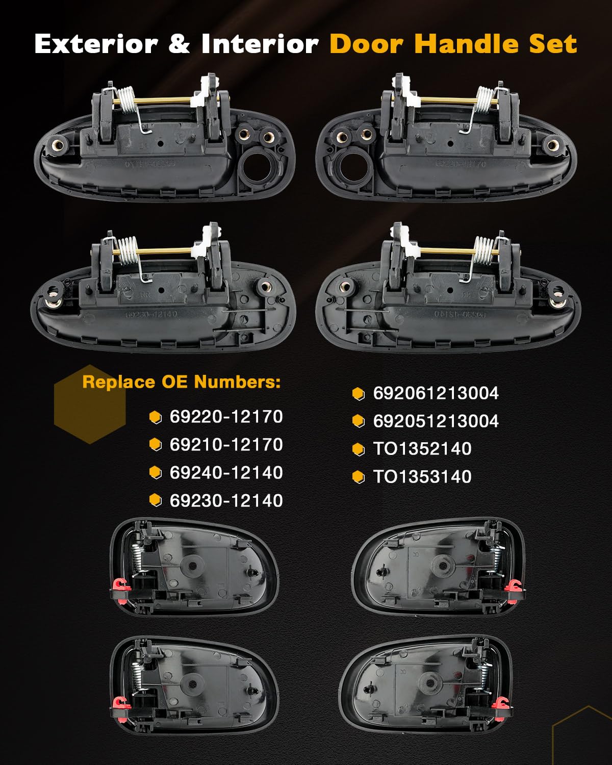 Amazon.com: Door Handle Set, Compatible With 1993-1997 Toyota