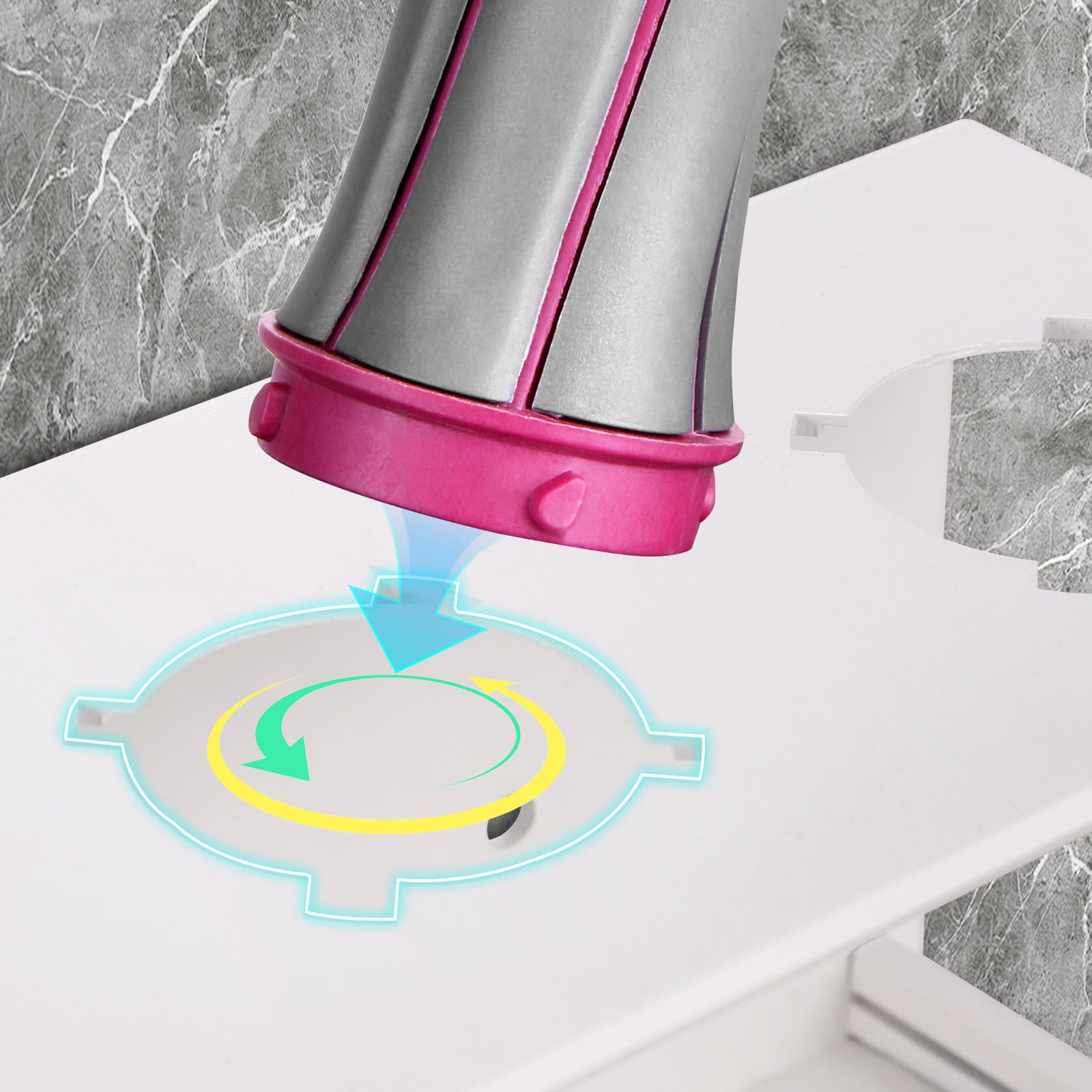 support pour Dyson Airwrap, support mural sans trous, blanc