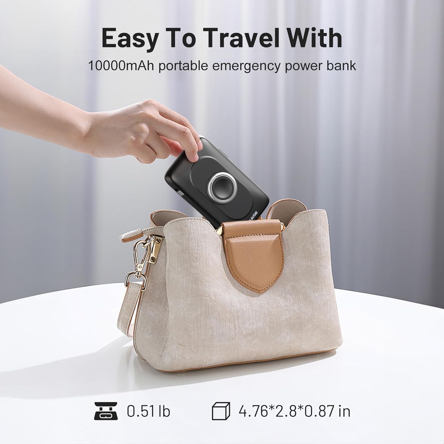 BLAVOR for Magsafe Portable Charger with Built-in Cables, 10000mAh Wireless Magnetic Power Bank with Stand, USB C 20W PD Fast Charging Travel Battery Pack for iPhone 17/16/15/14/13/12 and Apple Watch - Image 5