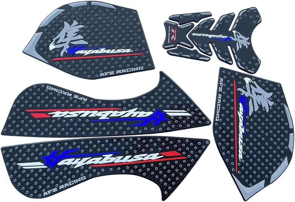 Blue Gas Fuel Tank Side Traction Rubber Protector Pads Compatible with Suzuki GSXR1300 GSXR 1300 Hayabusa 1340