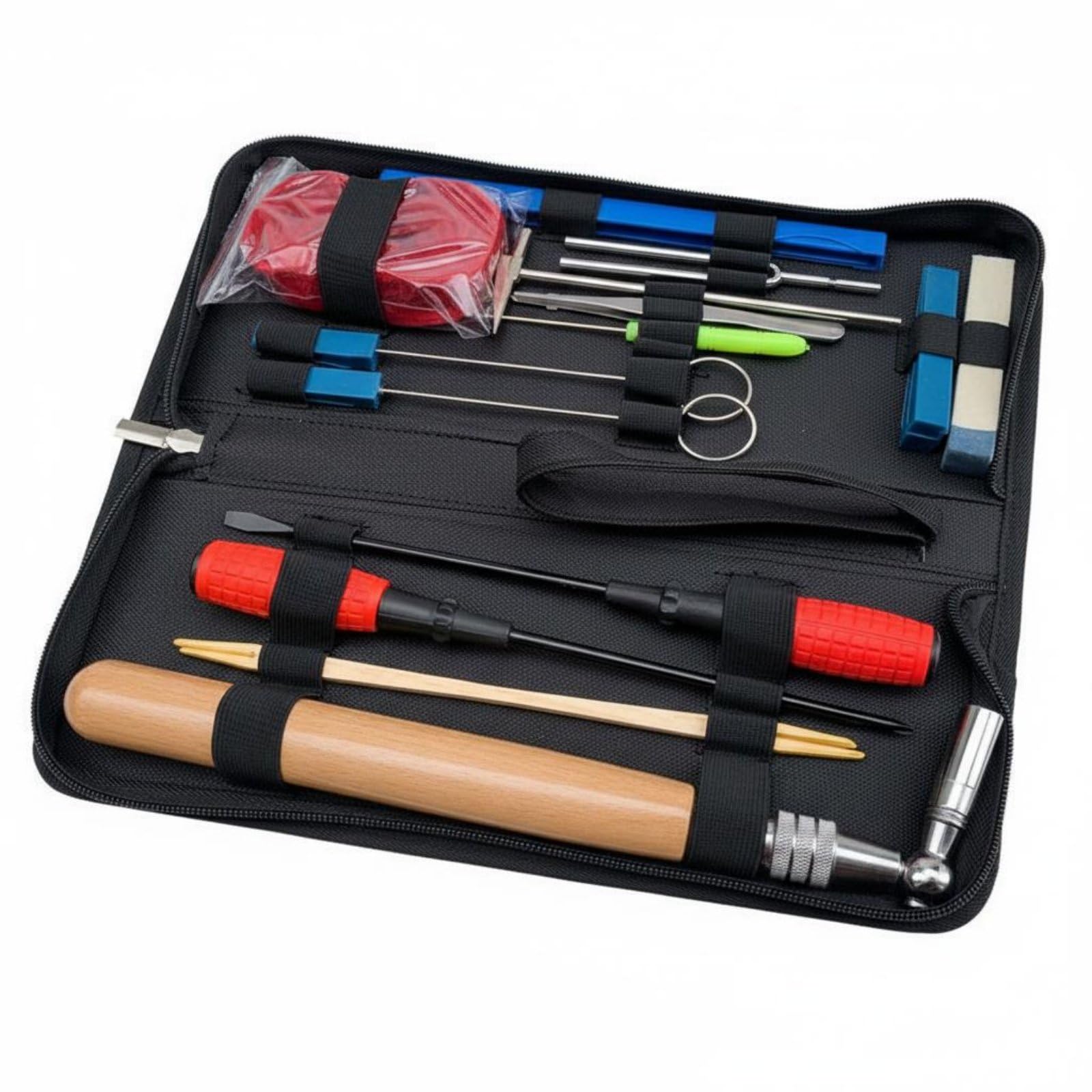 Klavierstimmwerkzeug Set Klavierstimmgerät Stimmhebel Dämpfkeile Stimmstreifen mit Stabilem Etui für Organisiertes Arbeiten Und Transport für Schule Studio Außeneinsatz