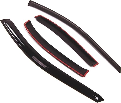 Miniatura 2 de Tuningpros Visera de ventana compatible con Ford Escort Sedán 1997-2000, DGWV2-150, deflector de montaje exterior, protector de lluvia de humo