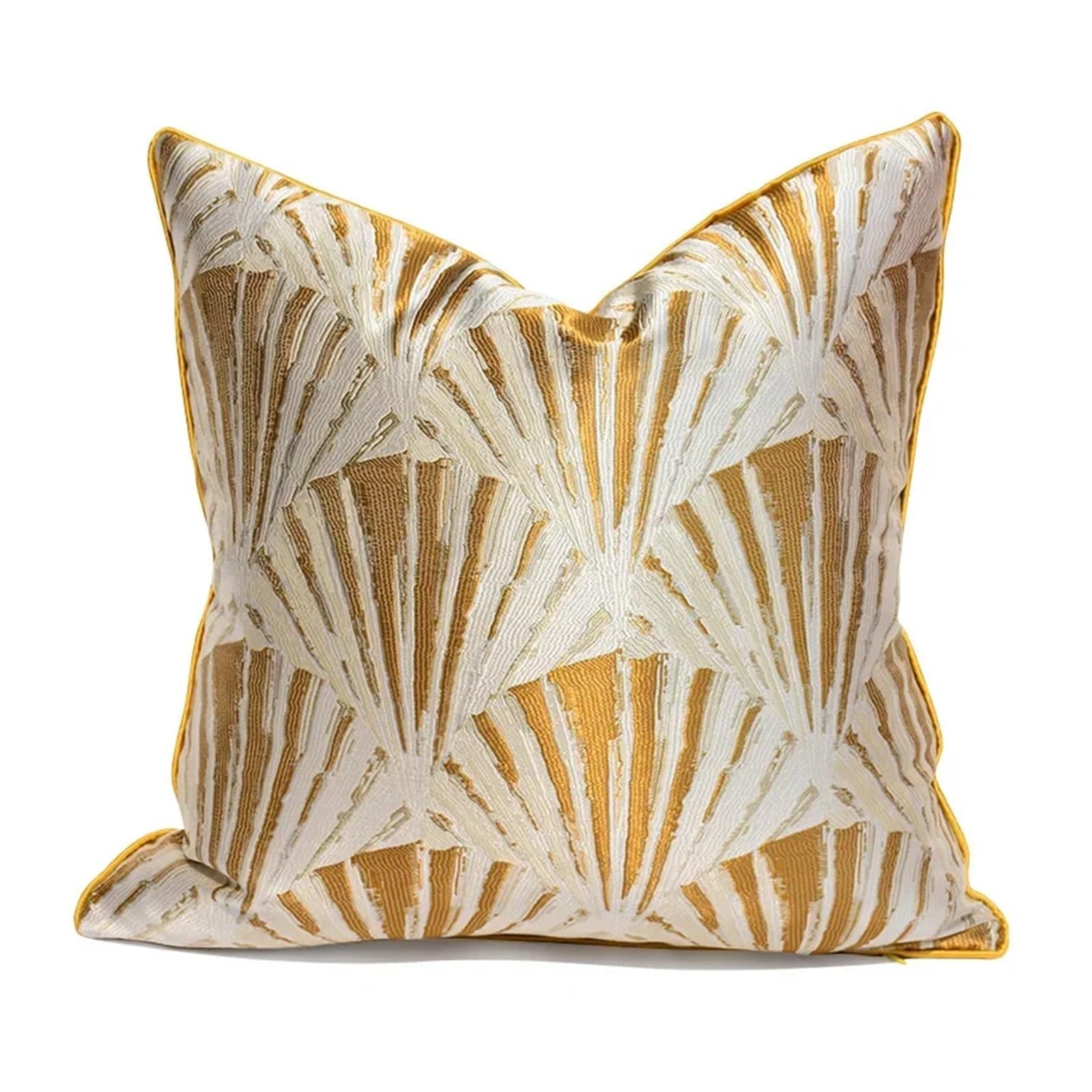 Fgujsur Color01 Cushion Covers Jacquard Cushion Cover Golden Diamond Geometry Pillowcase For Home Sofa Living Room Bedroom Decor(,30X50cm)
