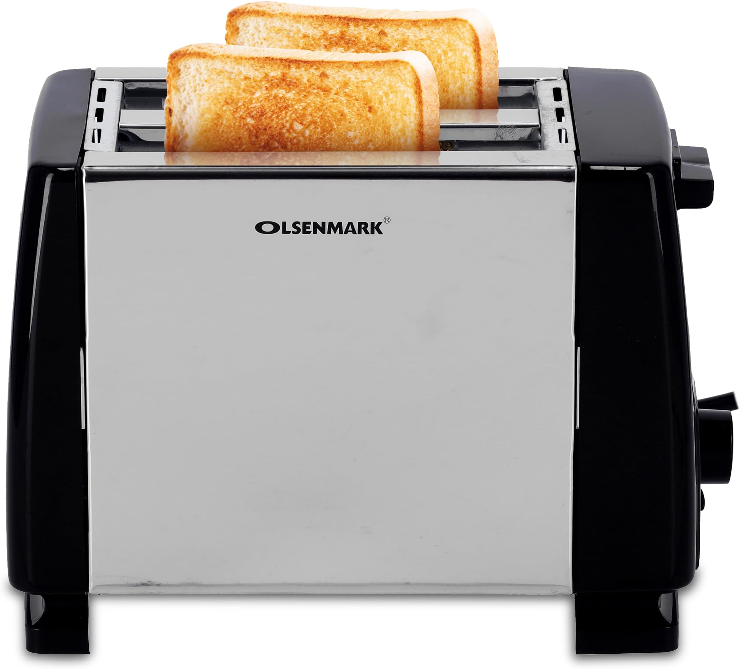 Olsenmark 2 Slice Bread Toaster, Auto pop-up, Cancel ButtoN, OMBT2398, Removable Crumb Tray, One Touch Cancel Button