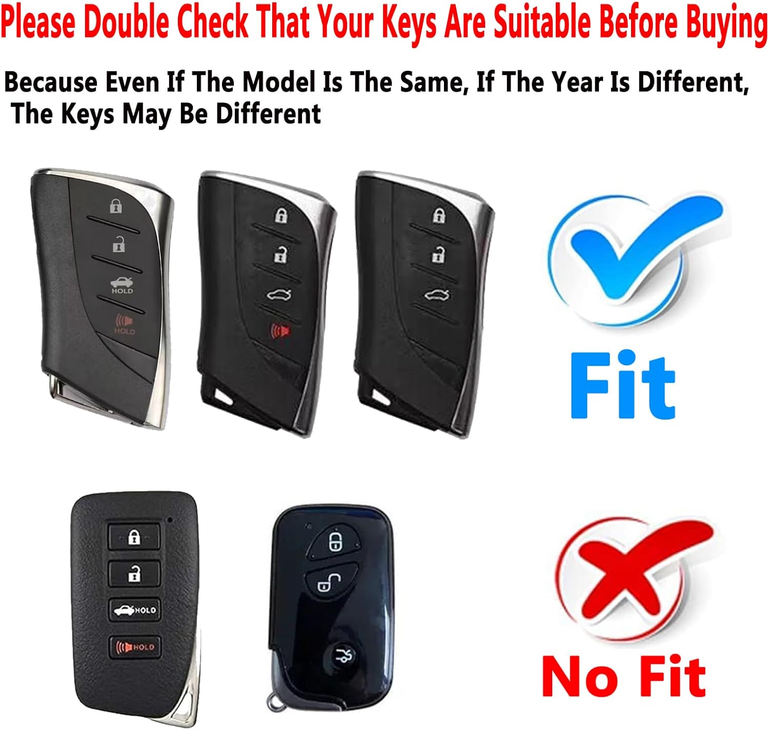 Key Fob Cover Case Compatible with Lexus ES NX GX RX UX LC LS UX Accessories Shell (Blue) - Image 2