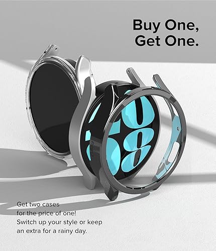 Miniatura 8 de Ringke Funda delgada material antiamarilleopaquete de 2 compatible con Samsung Galaxy Watch 6 (1.732 pulgadas), ligera, resistente, funda