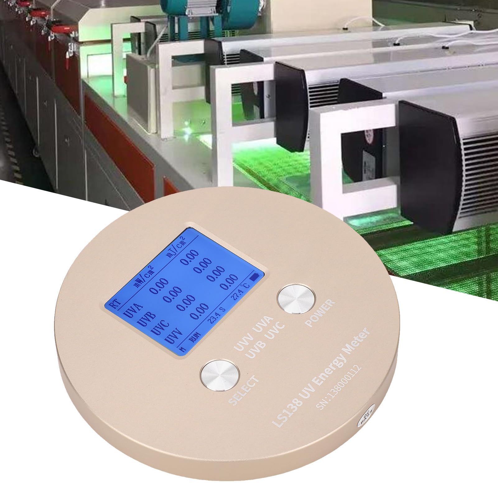 Medidor de índice Ultra Violet, LS138 Smart Ultra Violet Meter Power Meder 230-445NM para UVA UVB UVC UVV