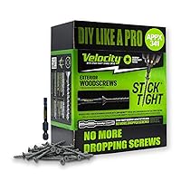 Vista 16 de Velocity - Tornillos de madera para exteriores de 2 1/2 pulgadas, paquete de bricolaje (talla #10), tornillos para valla de madera, tecnología