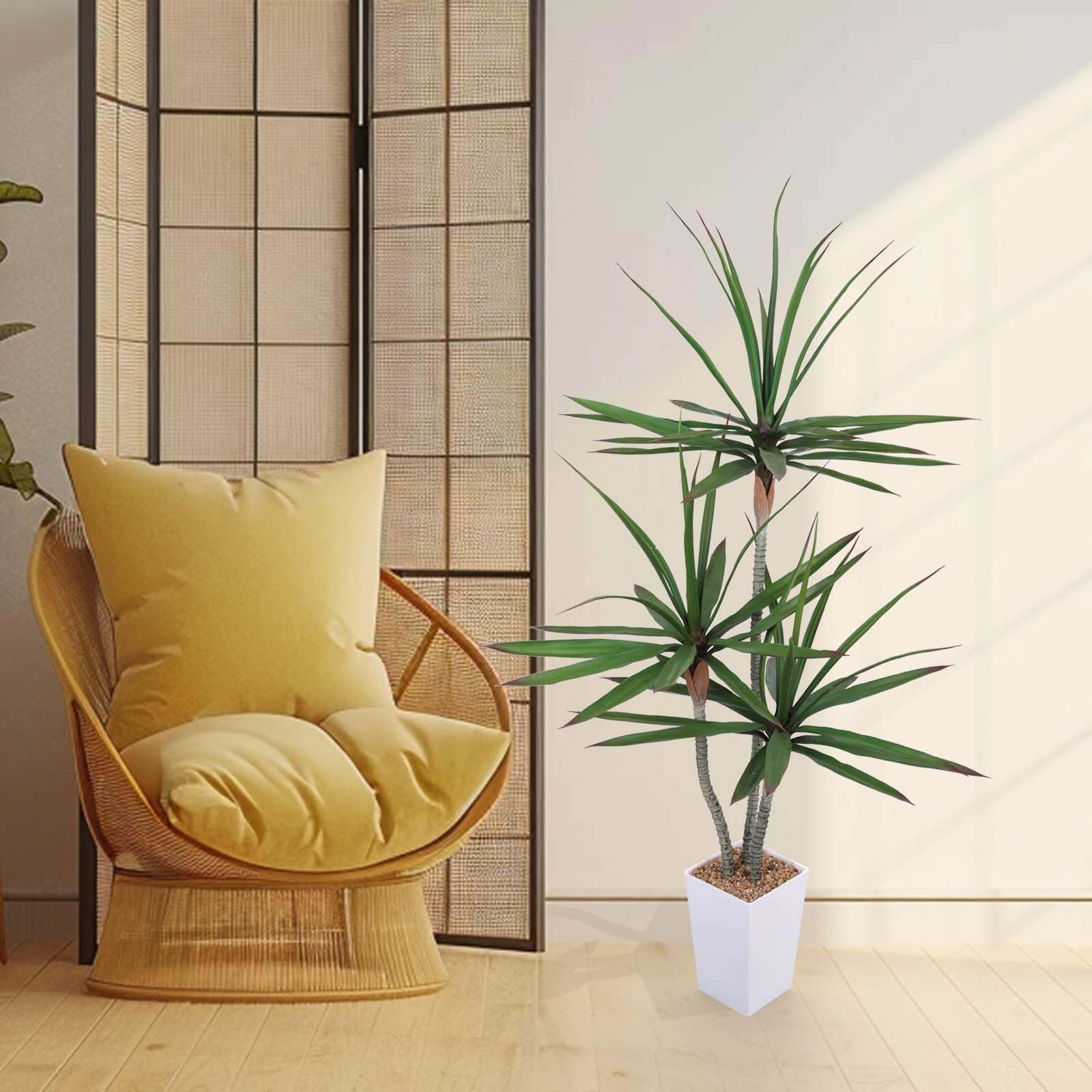 Amazon｜フェイクグリーン 人工観葉植物 観葉樹 110cm 造花 光触媒 消