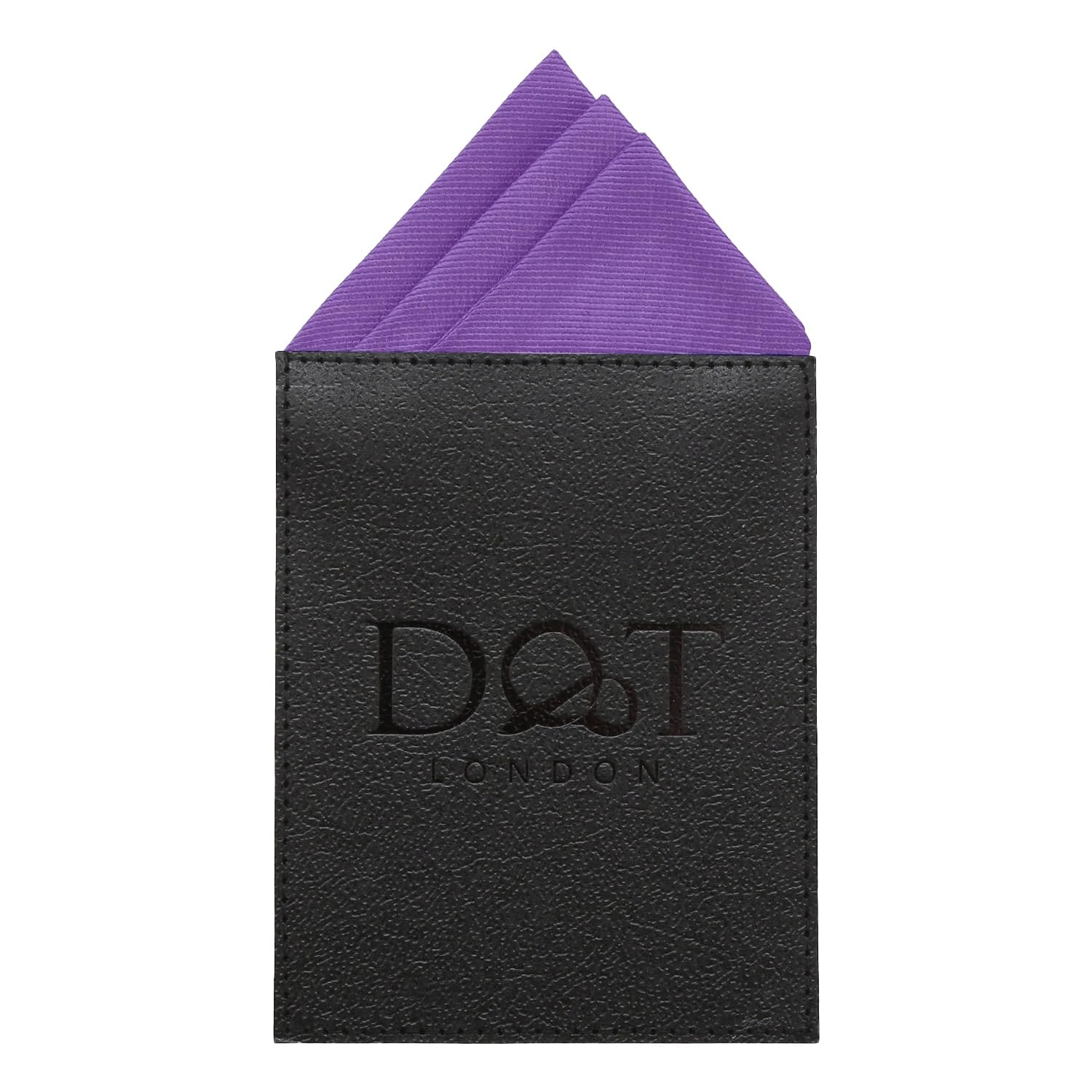 DQT Mens Plain Twill Pre-Folded Pocket Square - Wedding, Business & Formal Suit Handkerchief - Mauve Purple - One Peak