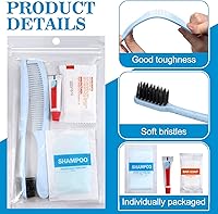 Vista 3 de Hushee 48 Kit básico de higiene personal, paquete de cuidado para personas sin hogar para hombres, mujeres, viajes, caridad, negocios, incluye