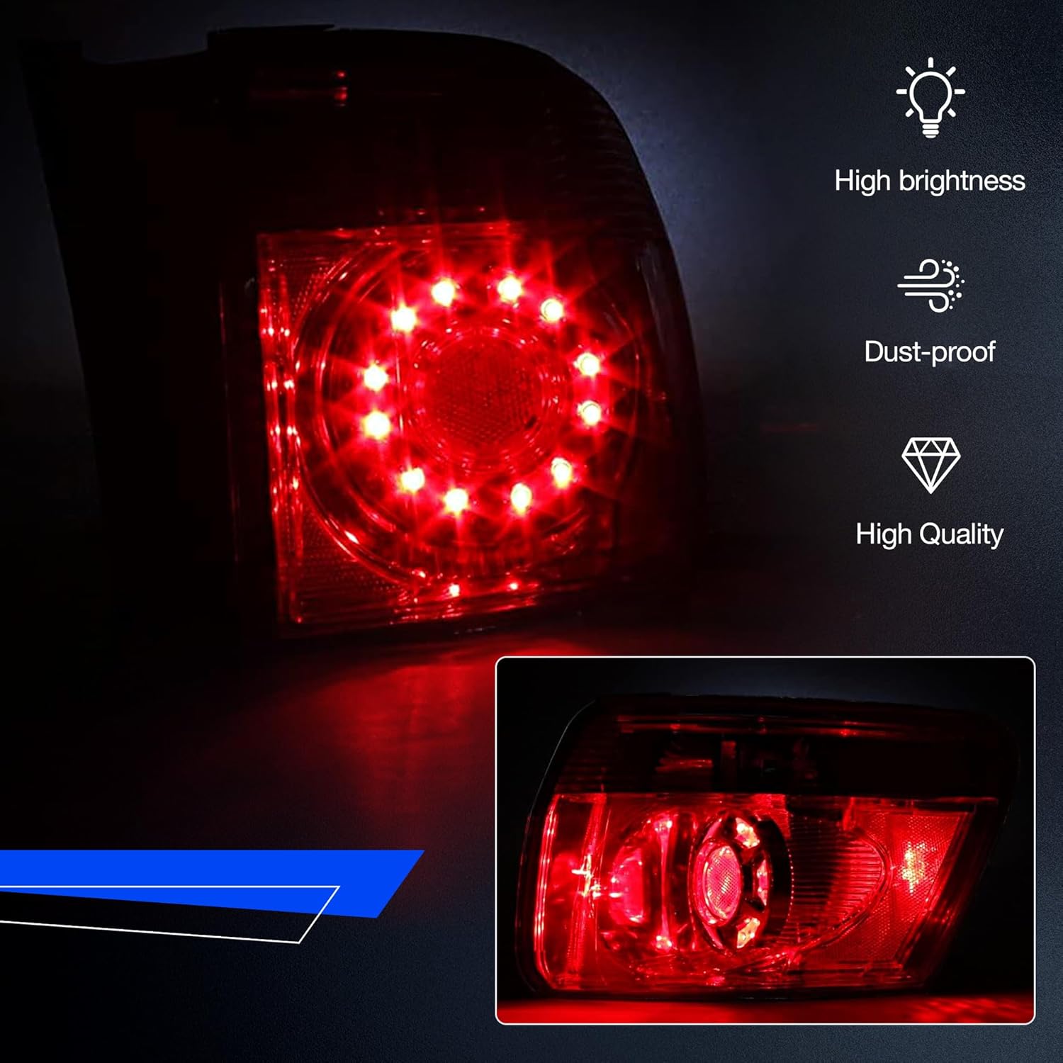 Brake Tail Light for GMC Acadia 2007-2012 - GM2800216 Rear Taillight Assembly for 20912757 - Outer Tail Lamp for Driver Side LH