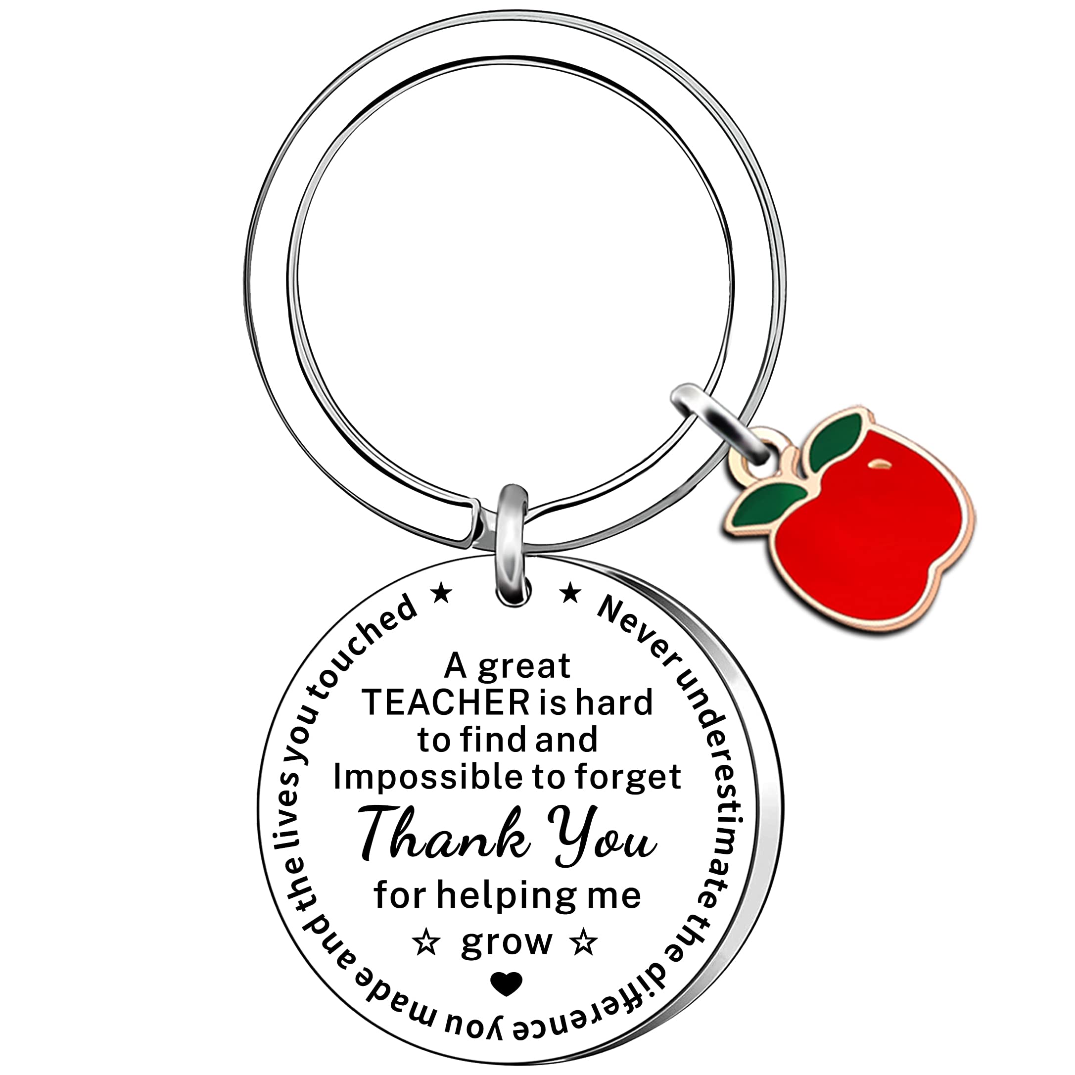 AMZQ Teacher Gifts Best Teacher Keyring Thank You Teacher Appreciation Gifts Teacher's Day Birthday Graduation Gift