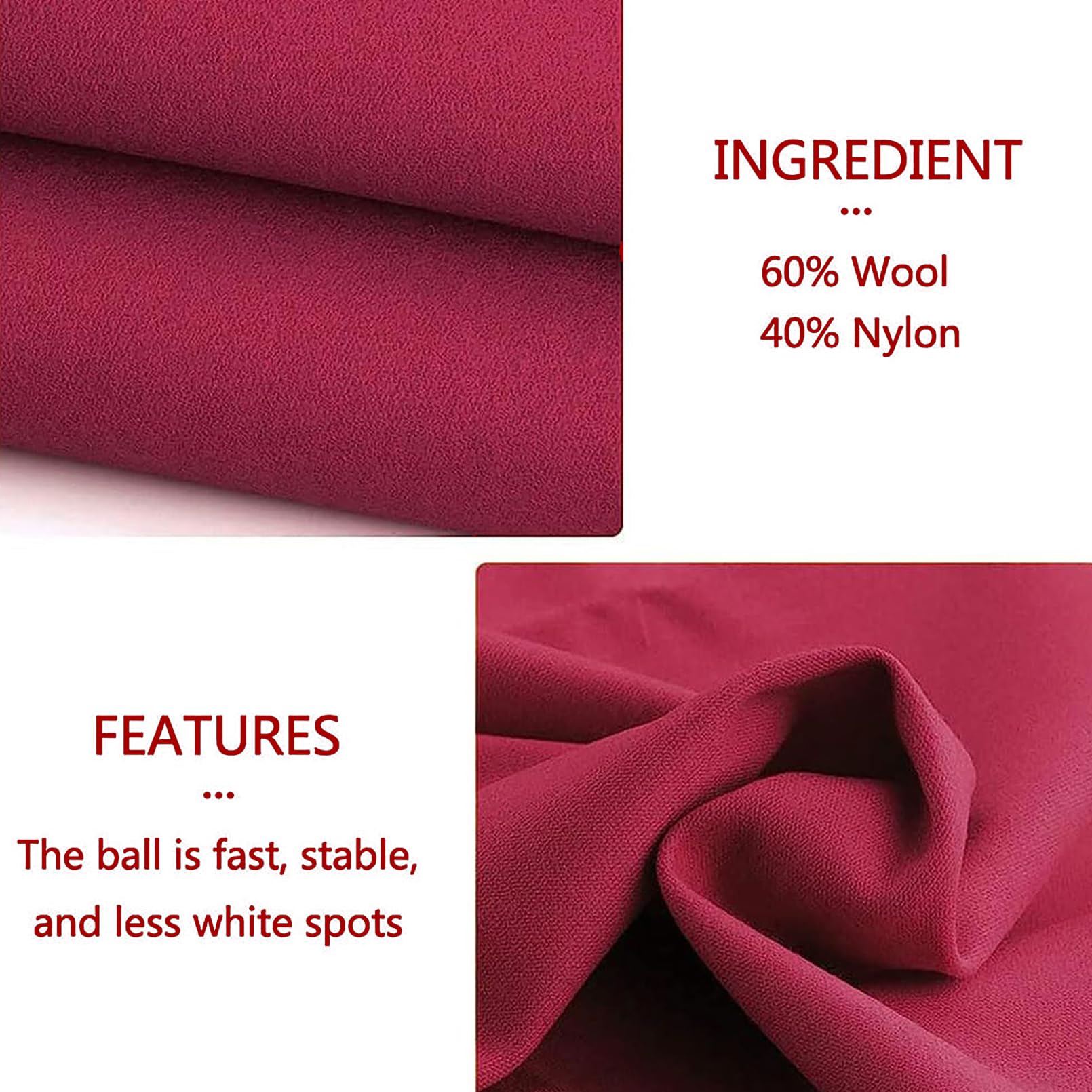 Tovaglia Per Biliardo 9 Piedi - Feltro Premium Con Strisce Per Cuscino - Foto 13