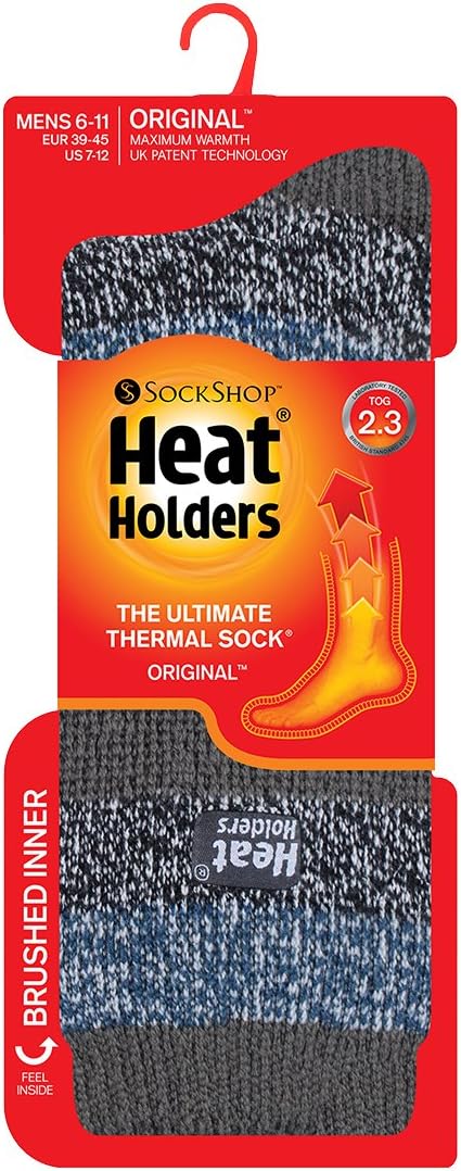 HEAT HOLDERS Thermal Socks, Men's Original, US Shoe Size 7-12 (Eton).