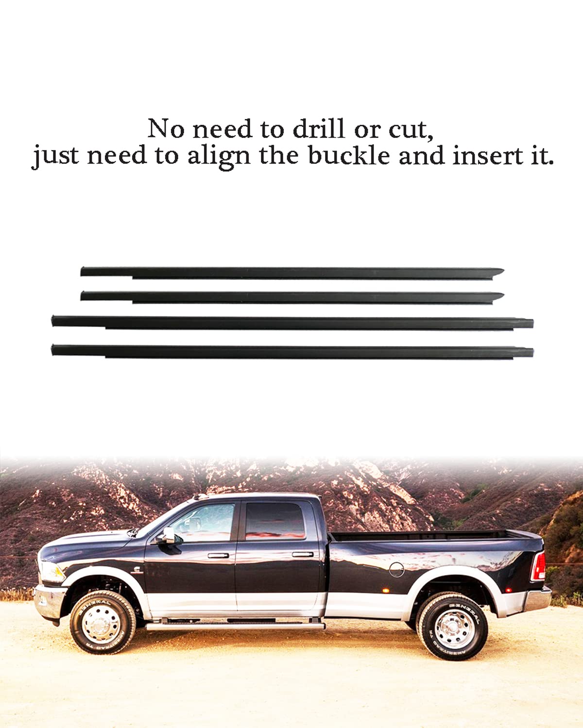 Aazon.co: Ade In USA! Copatible With 2009-2018 Dodge Ra 1500 Quad/Ext Cab 4PC Stainless - Foto 7