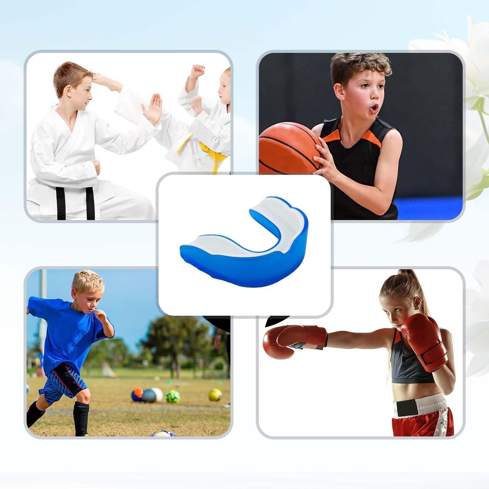 Protector bucal para niños de 5 a 8 años (1 unidades) - Ideal para Boxeo, Artes Marciales, Hockey, Fútbol, Muay Thai y Hockey sobre Hielo, Fabricado en Material EVA,Duradero y Confort