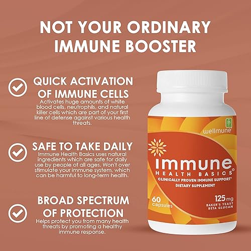 Miniatura 2 de Inmunidad ultra fuerte, apoyo inmunológico clínicamente probado, Wellmune Beta glucano altamente purificado, sin gluten, hipoalergénicas, sin OMG y