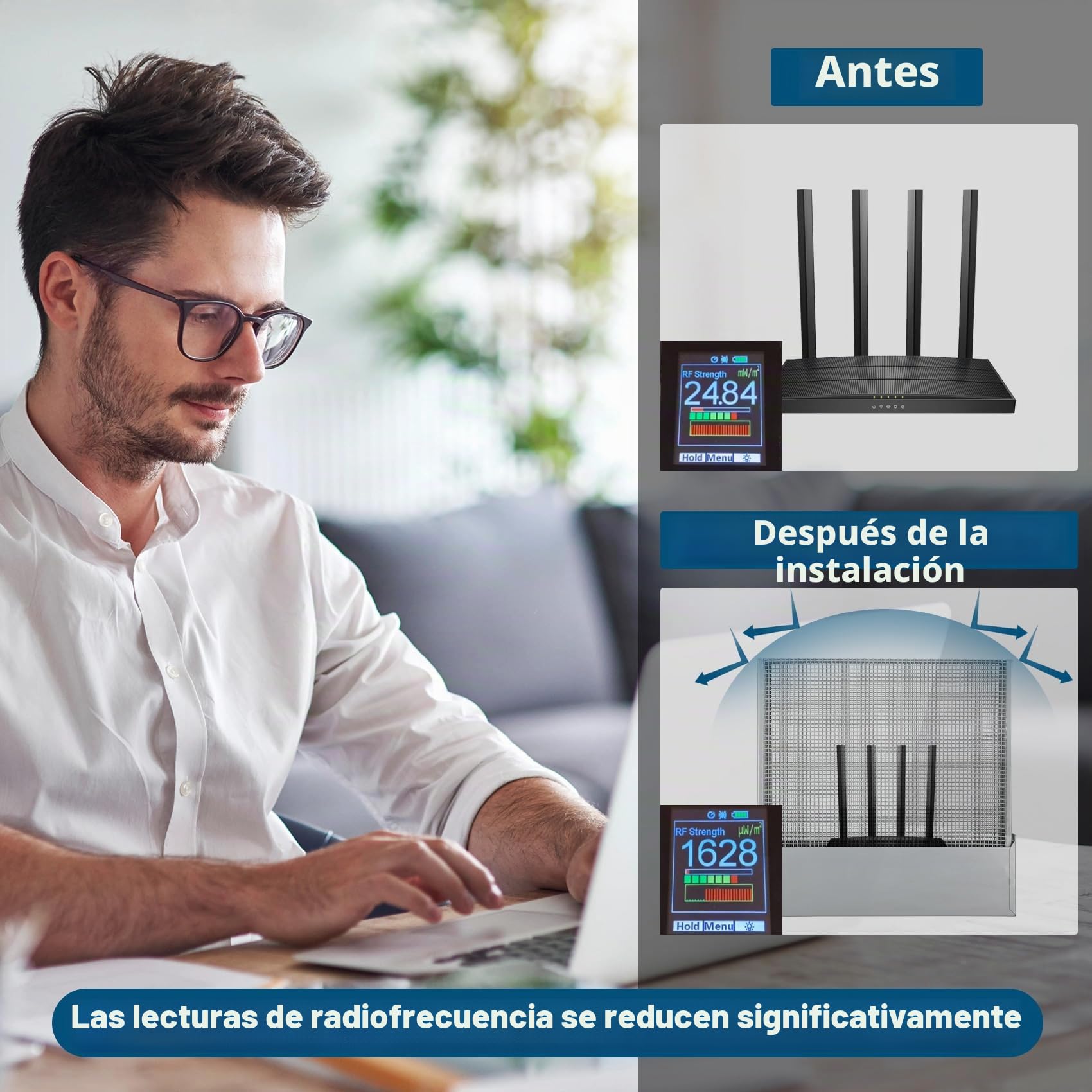 WiFi Guard EMF Faraday Cage para Router