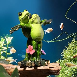 Resin Frog Statue Ornament Aquarium
