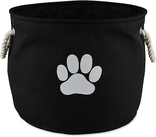Miniatura 2 de Bone Dry DII - Cubo de almacenamiento para juguetes y accesorios para mascotas, Round, Estampado de huella de agua