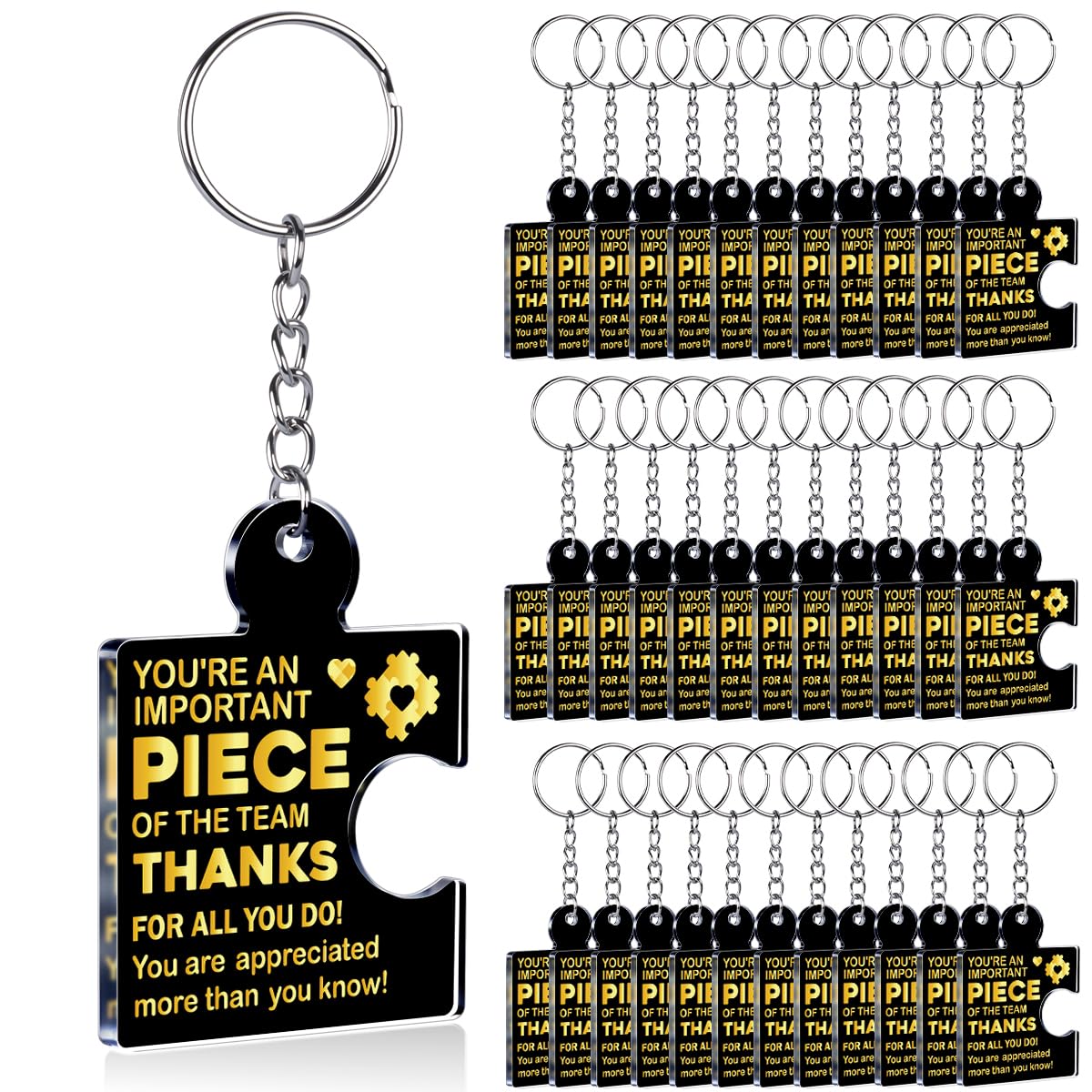 Team Appreciation Gifts Bulk Thank You Keychains for Coworkers