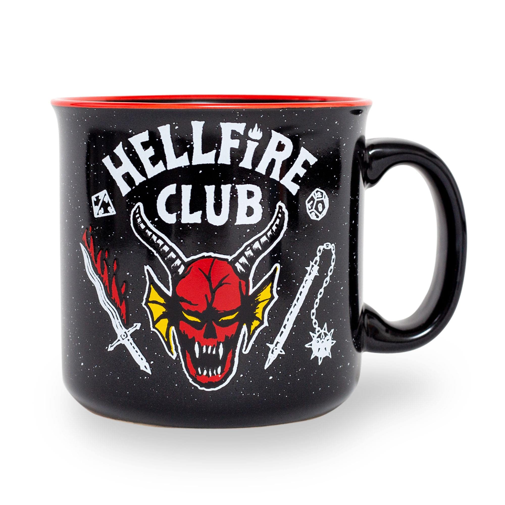 Silver Buffalo Girls Black Sanrio Hello Kitty Ceramic Camper Style Coffee Mug, 20 Ounces