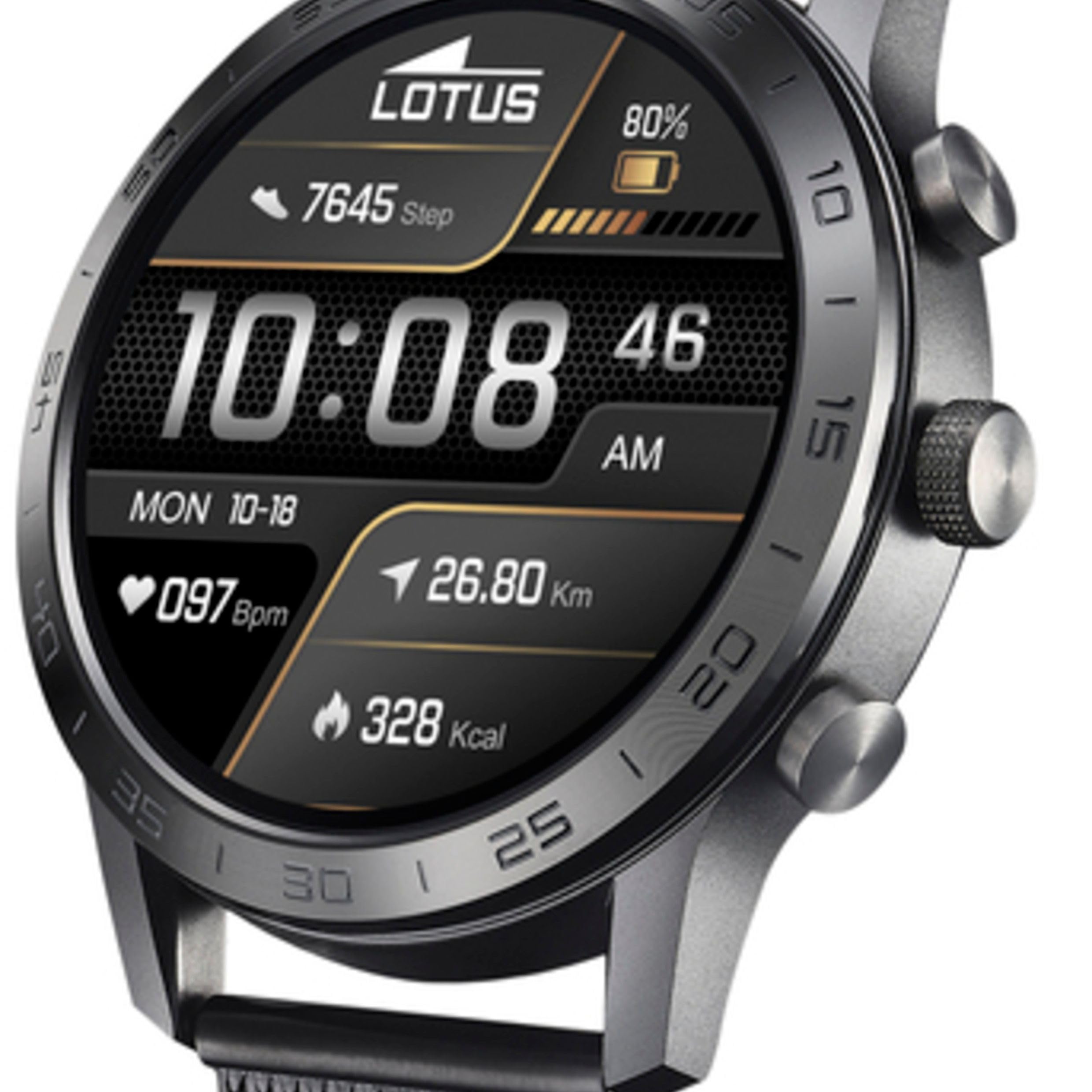 LOTUS Reloj Hombre 50048/1 Smartwatch Caja de Aleacion de Zinc Negro Correa de Acero Inoxidable 316l Negro