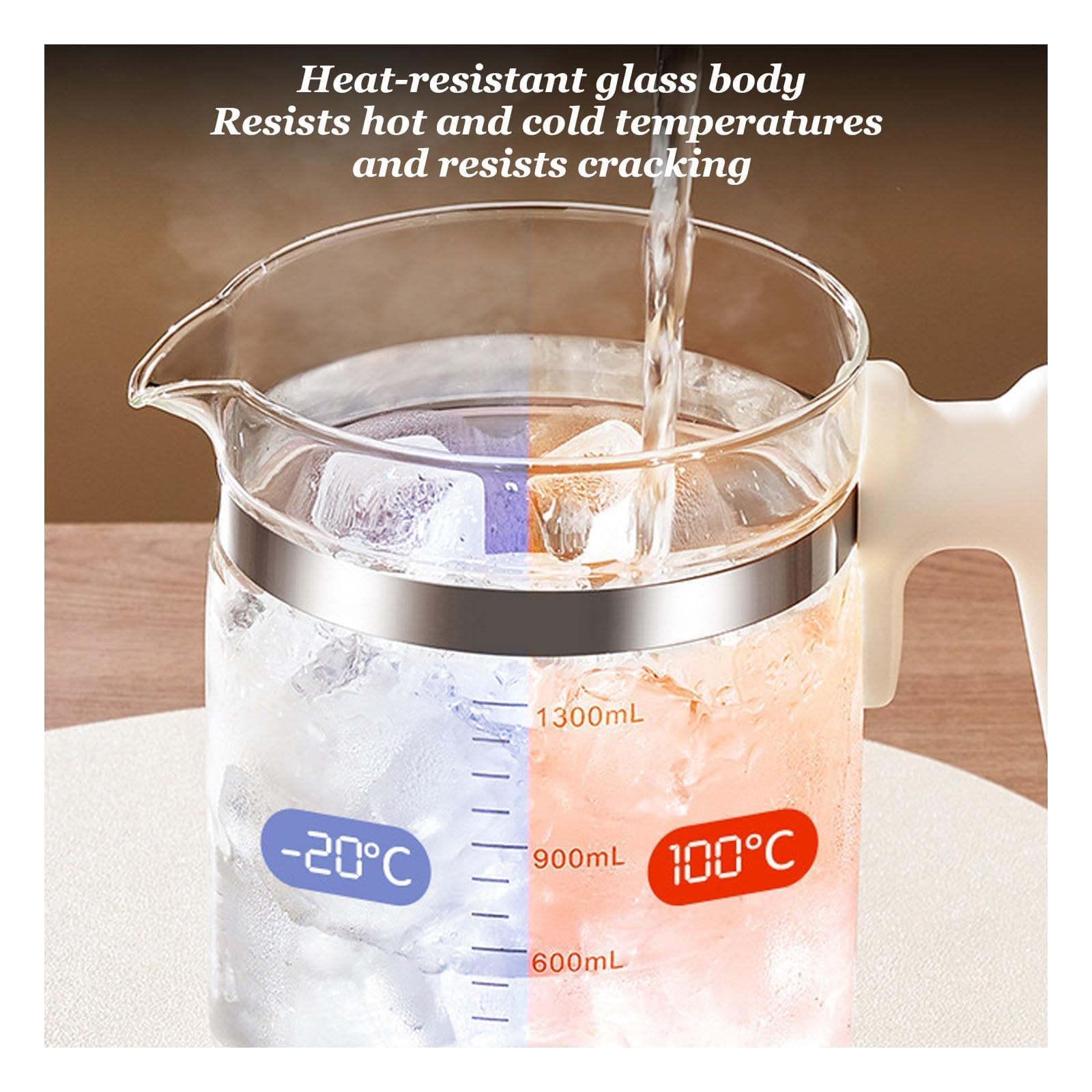 Tetera eléctrica de 1,3 L, hervidor de cristal táctil inteligente, temperatura constante de 72 horas, olla saludable multifunción completamente automática para té, café