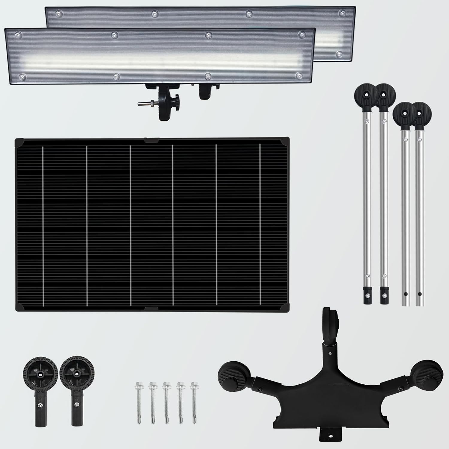 Solar Sign Lights Outdoor Waterproof,420 LEDs Super Bright Solar Powered 12000 mAh Commercial Sign Light for Real Estate Signs, Business, Advertisement (Black)