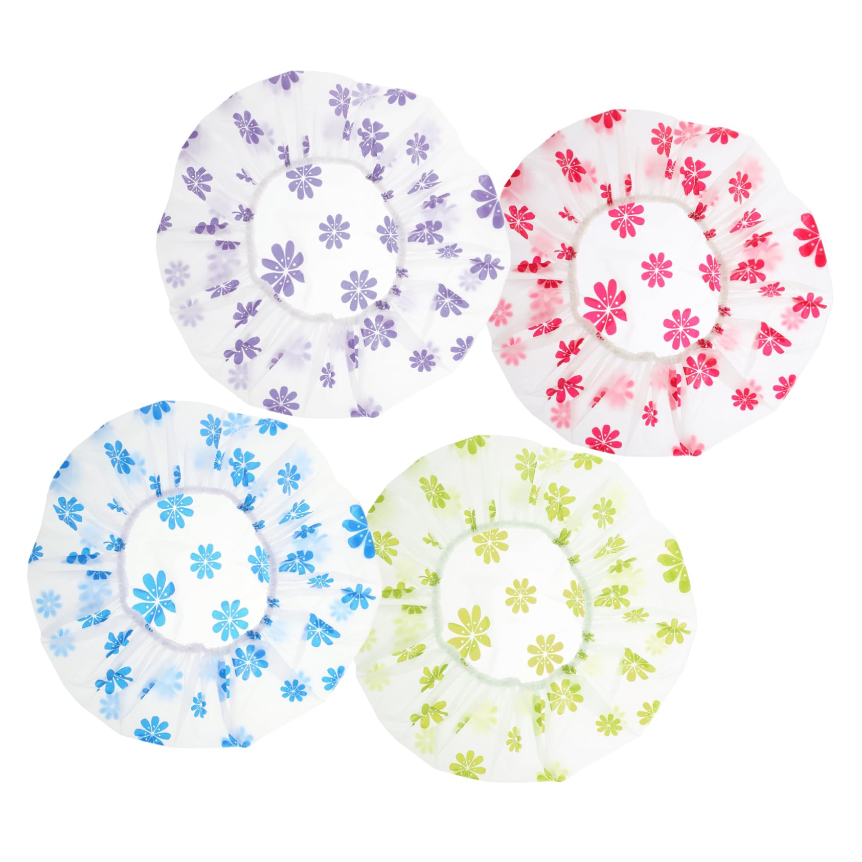 Beaupretty 12piezas Gorro De Reutilizable Para Mujer Gorro De Peva Estampado De Puntos Para Cabello y Para Baño y Sauna