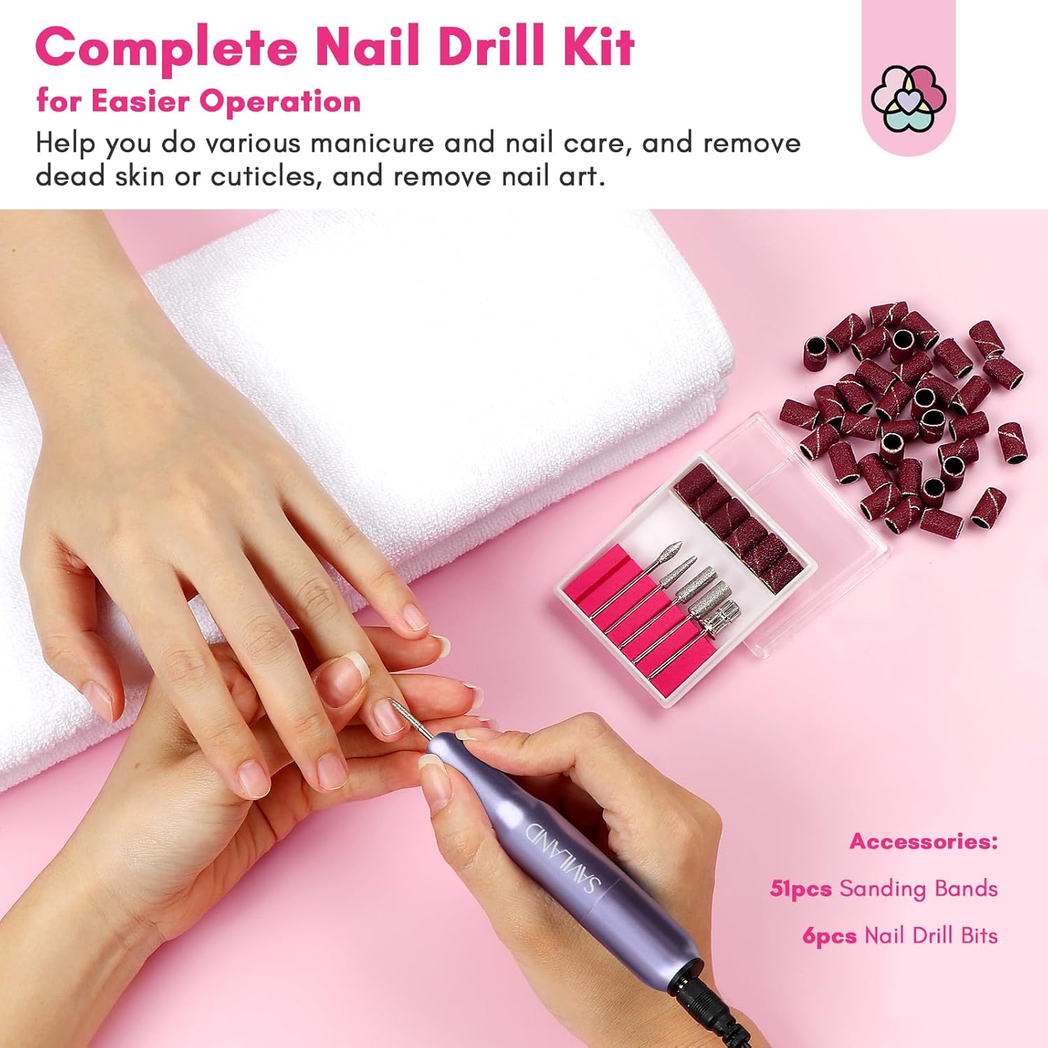 SAVILAND Dip Powder Nail Kit with Drill: Starter Set 30 Colors Summer Spring Keratin Dip Nails Powder with Dipping Liquid Set Activator Base Top Coat Cuticle Oil for DIY Manicure Art Christmas Gift