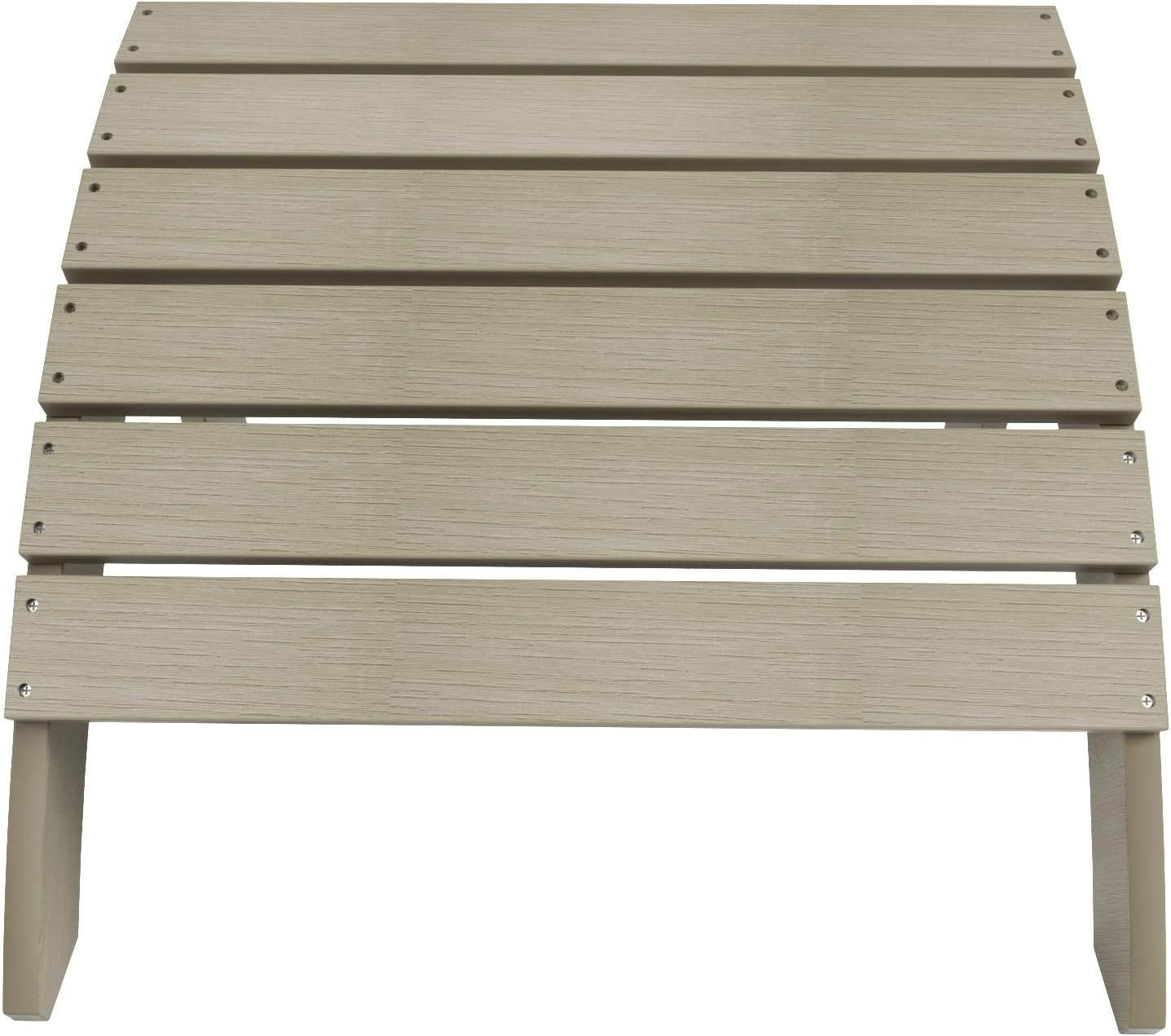 WestinTrends Tuscany Adirondack Ottoman, Real Wood Like Outdoor Ottoman for Patio, All Weather Poly Lumber Folding Ottoman Footrest for Adirondack Chair, Weathered Gray